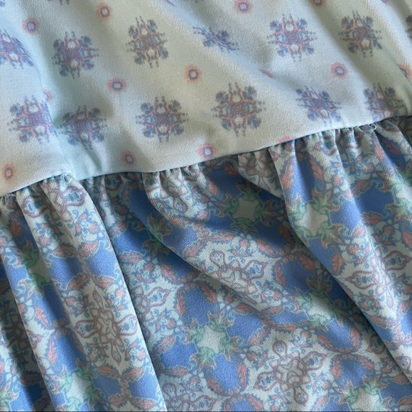 NY Collection Peasant Mixed Print Top Mini Dress • Size Small, runs large as top - Picture 3 of 7